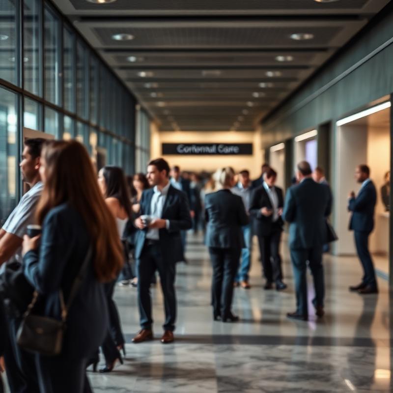 Networking em coffee break de evento corporativo